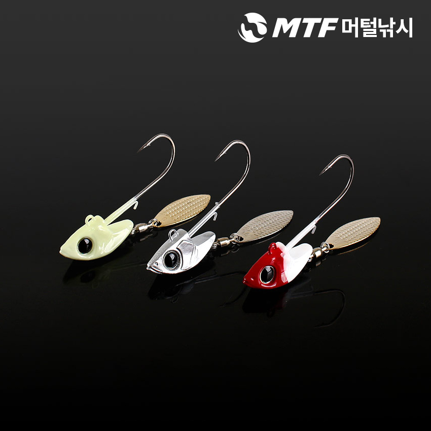 다미끼 리그지그 지그헤드 2입 블레이드 루어 낚시바늘 - 상세 이미지 2