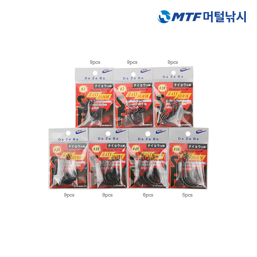 썬베이트 와이드훅 블랙 루어 배스 광어 바늘 - 상세 이미지 3