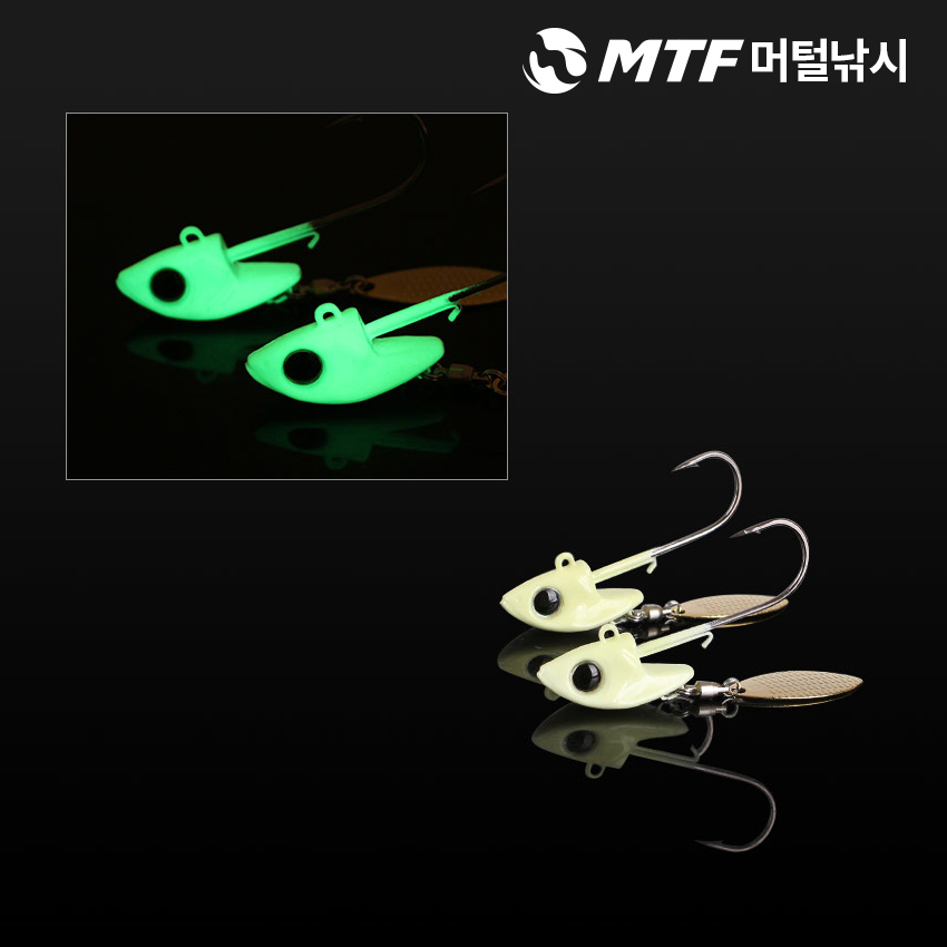 다미끼 리그지그 지그헤드 2입 블레이드 루어 낚시바늘 - 상세 이미지 5