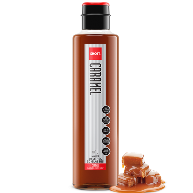 SHOTT 샷 카라멜시럽 1000ml 카라멜마끼야또 홈카페 커피시럽 - 상품 이미지