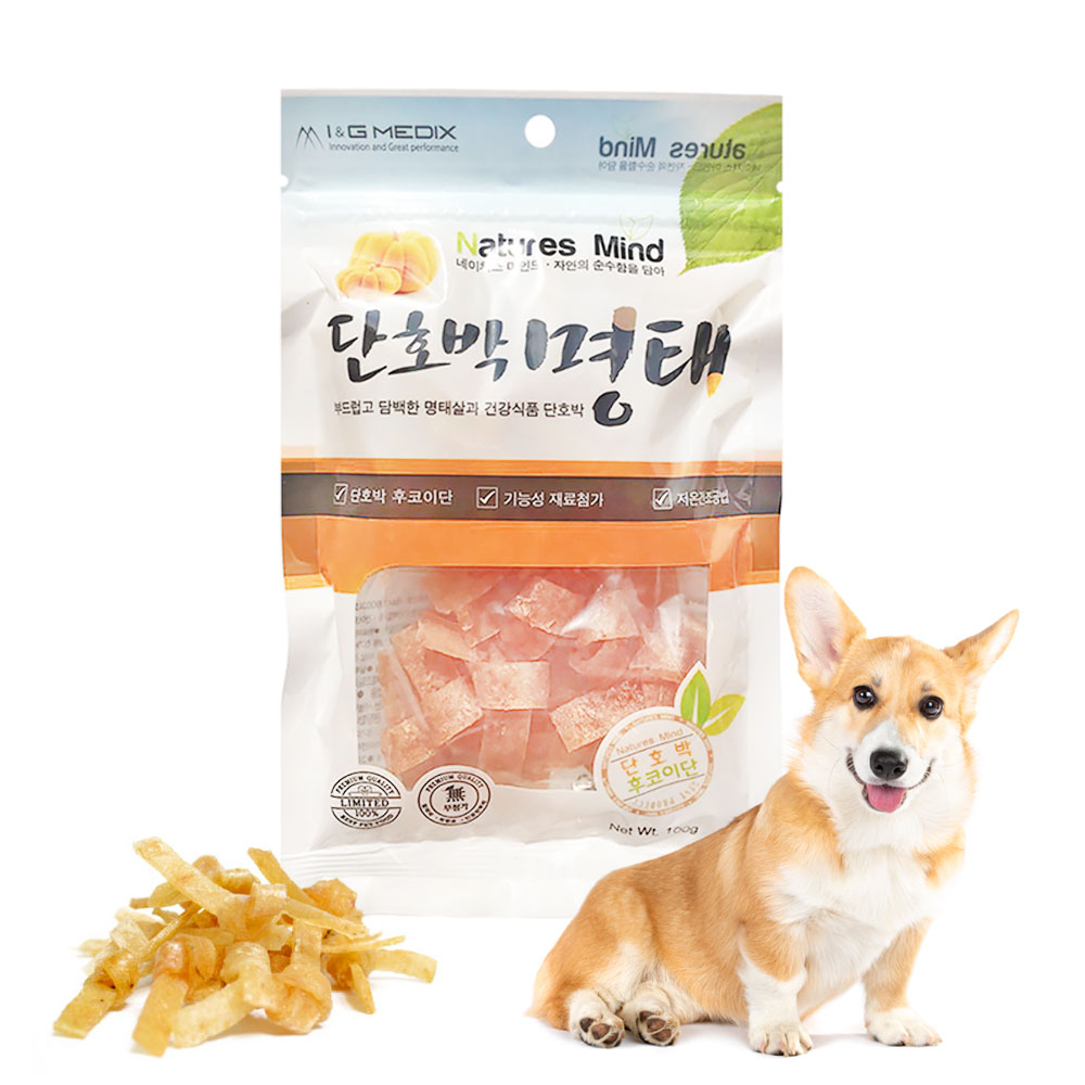 네이쳐스 마인드 후코이단 단호박명태 100g 애견간식 - 상품 이미지