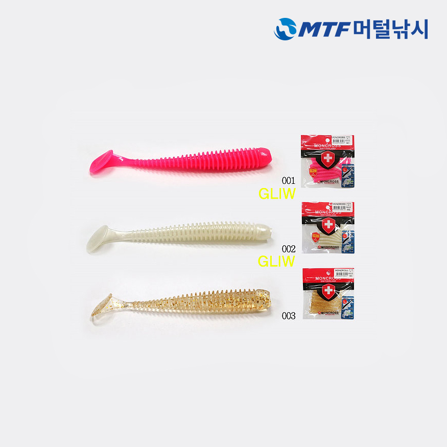 몽크로스 싸이클웜 3인치 소프트웜 루어용 - 상세 이미지 3