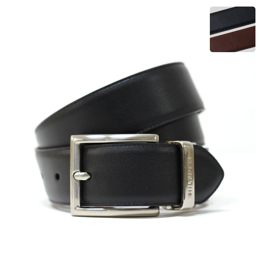 타미힐피거 남성 가죽 양면 벨트