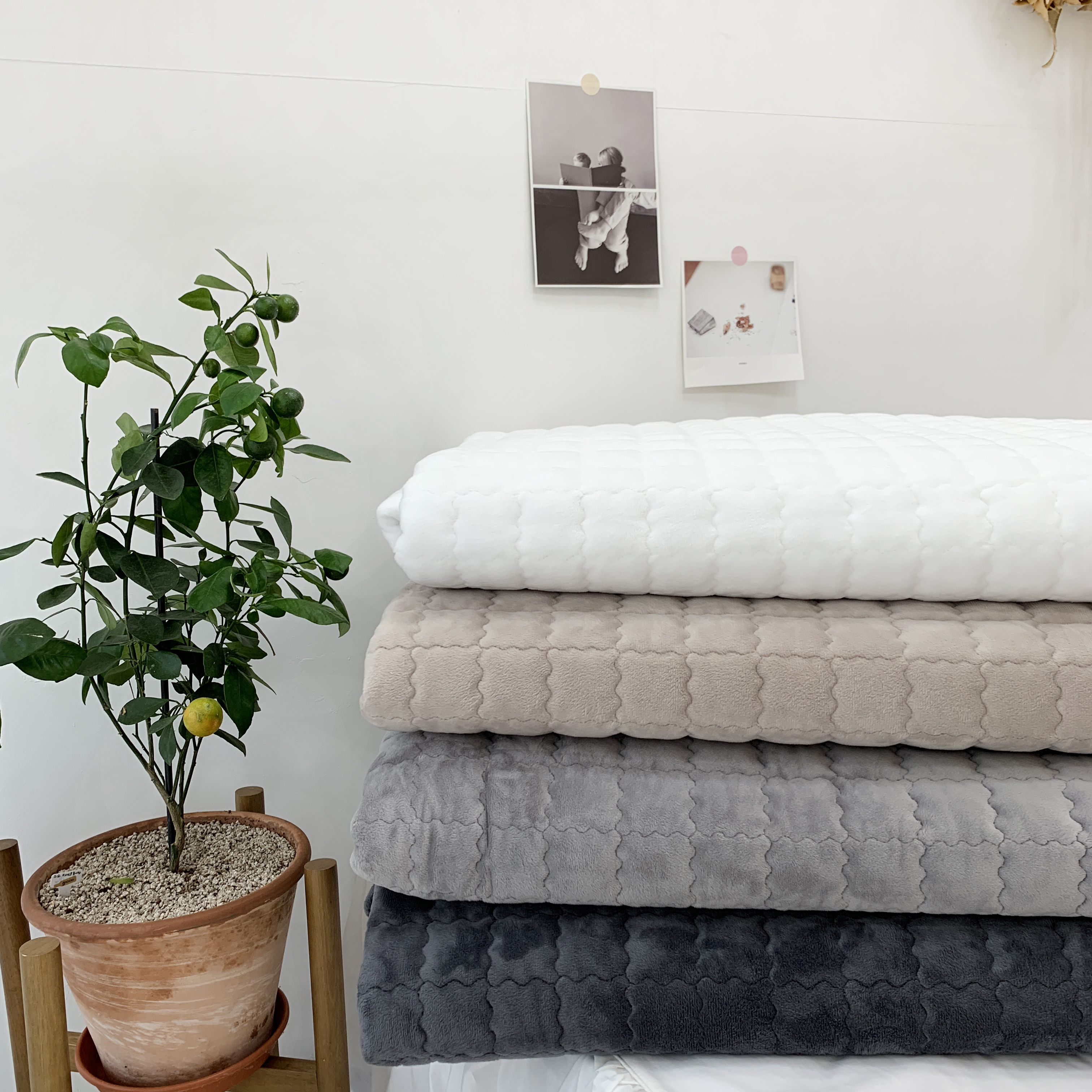 마이크로 초극세사 겨울 미끄럼방지 논슬립 매트리스 침대 패드 S/SS