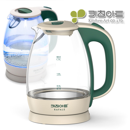 키친아트 유리 전기포트 커피포트 무선주전자 1.7L - 상품 이미지
