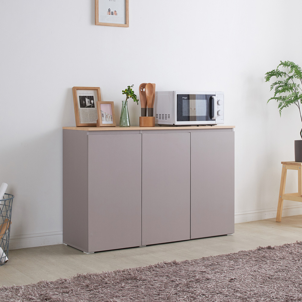오르세 주방수납장 홈카페 맘마존 수납장 보조 틈새 커피머신선반 1200x400x800mm, 2단, 그레이 - 상품 이미지