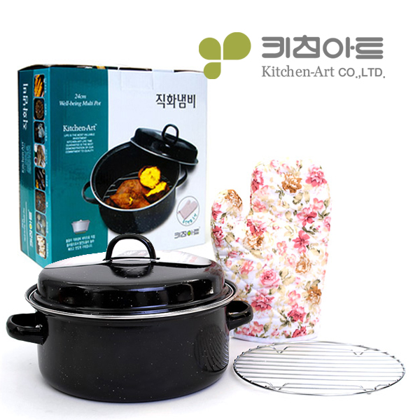 키친아트 직화냄비 24cm 군고구마 고구마 굽는냄비 - 상세 이미지 3