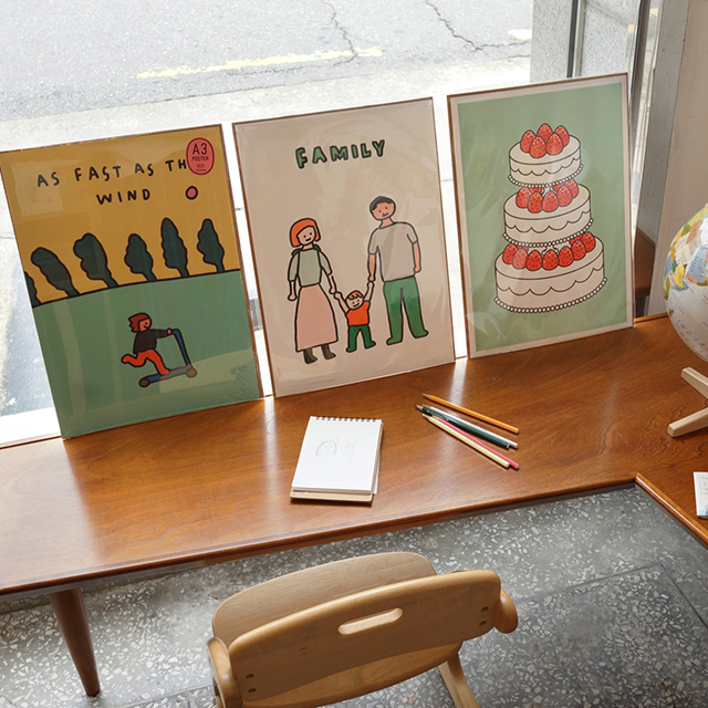 제로퍼제로 가족포스터 아기방 아이방 그림 액자 집들이선물 엄마와딸