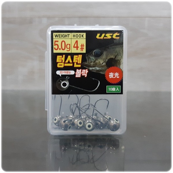 UST 텅스텐 지그헤드 (10개입) 볼락 전갱이 쏘가리 야광눈 무 2.0g 바늘 6호 - 상세 이미지 4