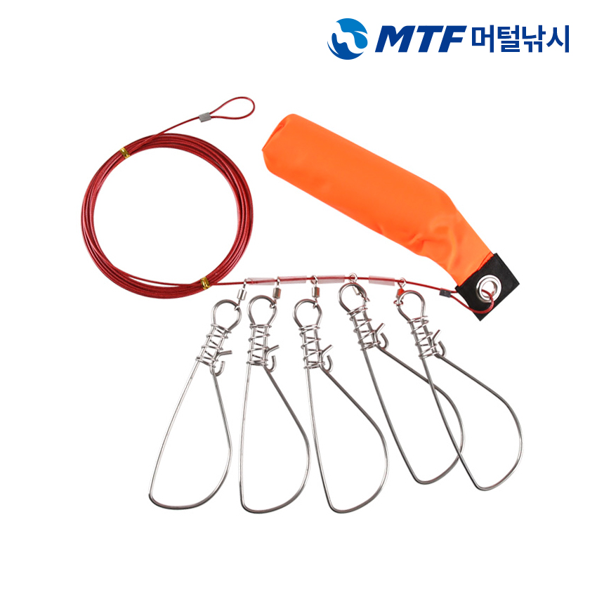 바다용 5개입 부력꿰미 대물꿰미 와이어 살림망 - 상품 이미지