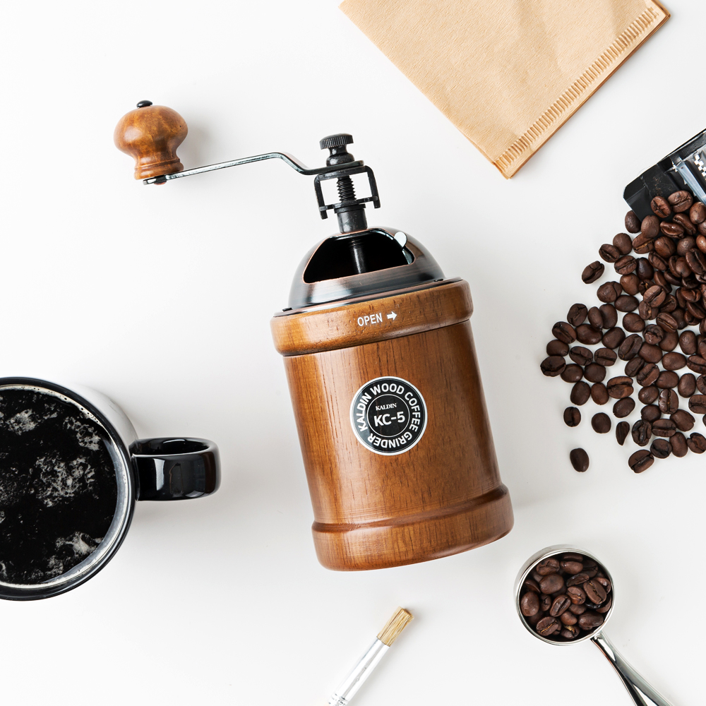 칼딘 원목 커피 그라인더 세라믹 핸드밀 KC-5