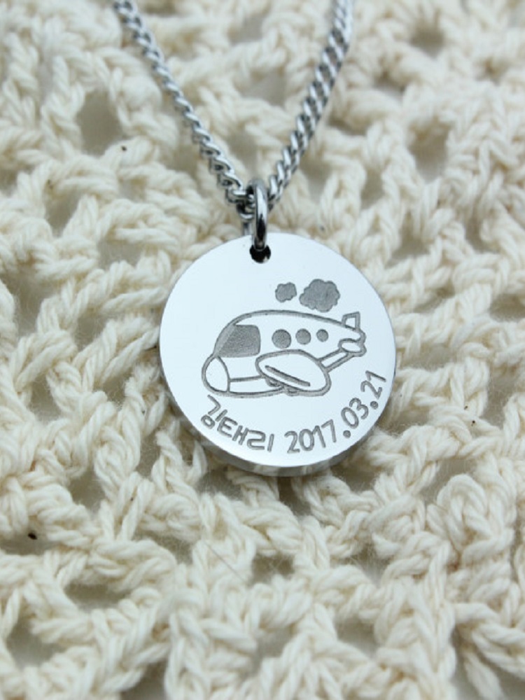 동물캐릭터 미아방지 목걸이 써지컬스틸 아기 유아 어린이