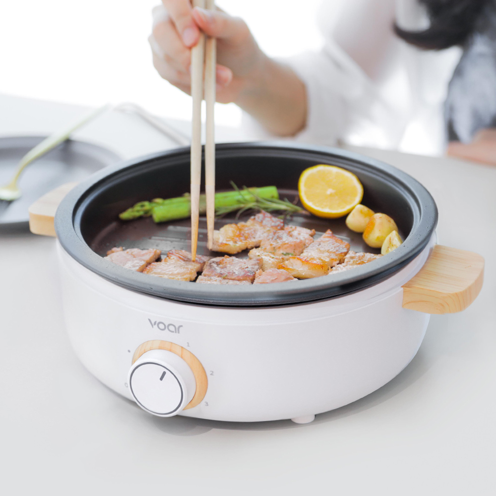 보아르 혼요 멀티쿠커 분리형 전기 샤브샤브 전골 냄비 만능 스마트 쿠커 그릴팬 핫플레이트