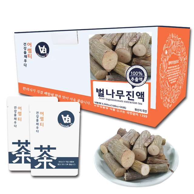 어썸티 국산 벌나무즙 진액 엑기스 100ml x 30포 - 상품 이미지