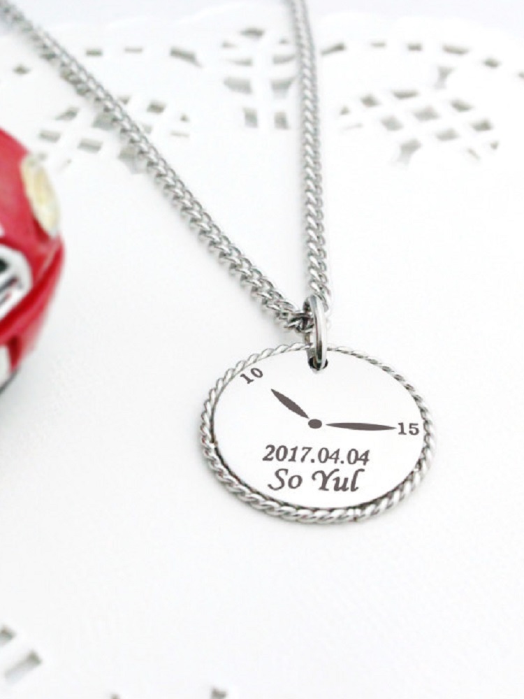 써지컬스틸 미아방지 목걸이 시계 디자인 아기 유아 어린이