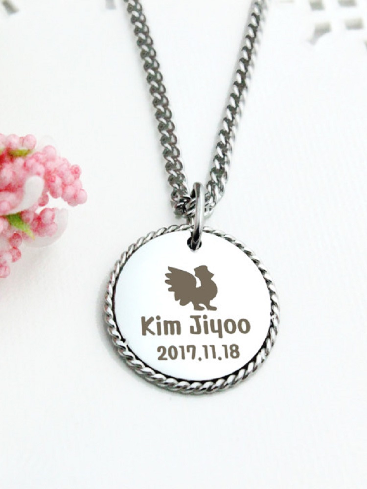 써지컬스틸 12띠 미아방지 목걸이 아기 유아 어린이