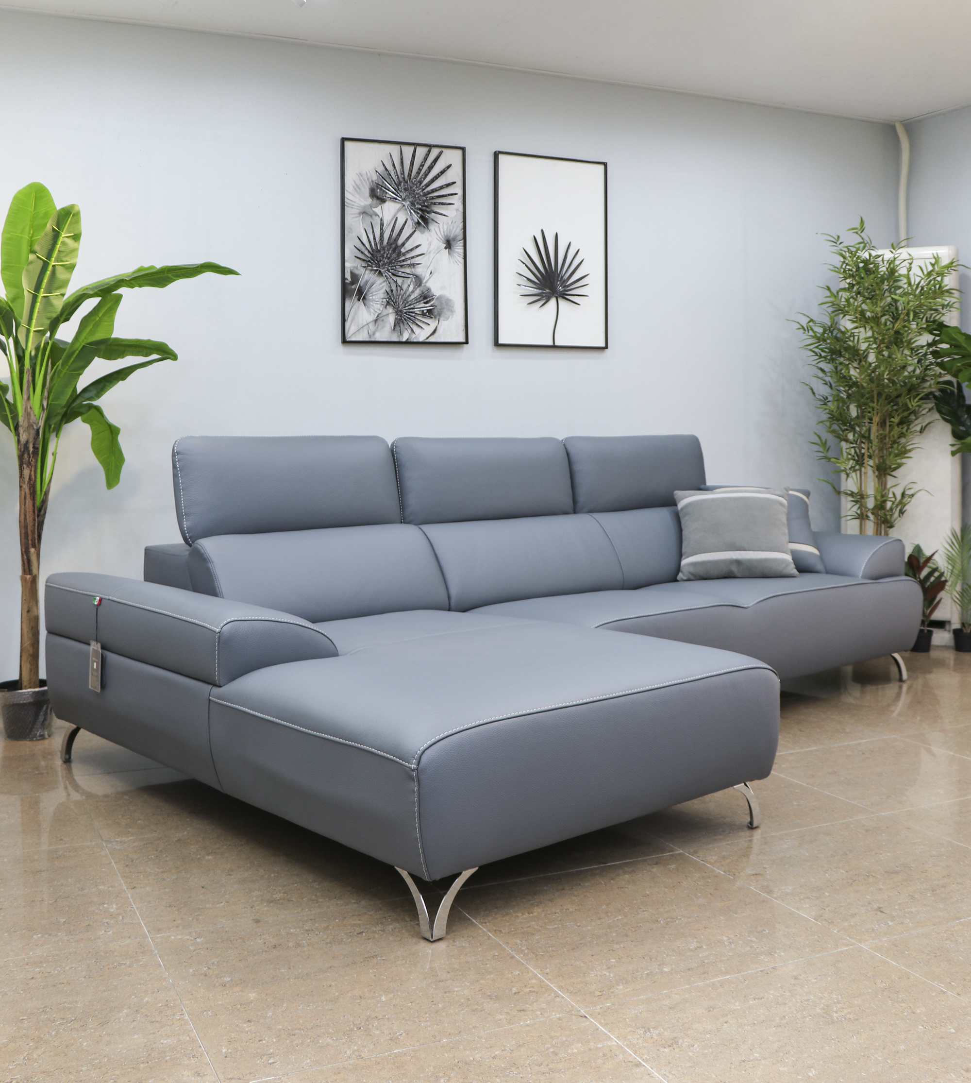 최고급 이태리 소가죽 4인소파, 카우치,일자형 4인용 가죽소파, 오리지널 통가죽소파,코코