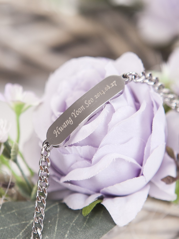 스타일리쉬 미아방지 팔찌 써지컬스틸 아기 유아 어린이