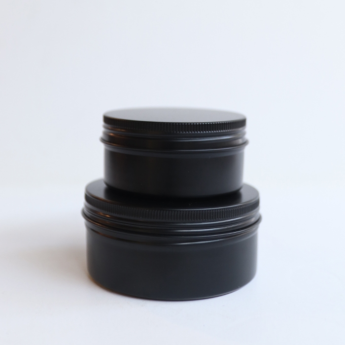 갓샵 원형 틴케이스 [블랙 150ml 8.3x3.8cm] 철제 알루미늄 금속 틴 캔박스 - 상품 이미지