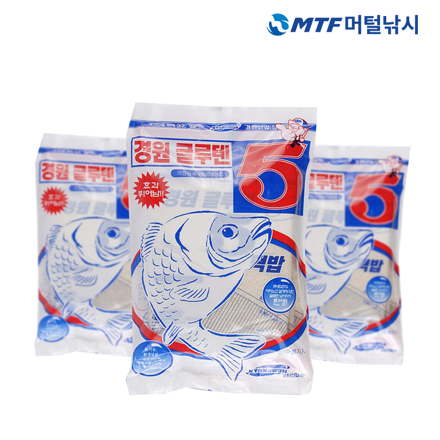 경원 글루텐 5 민물 바닥 낚시 떡밥 집어제 미끼 5봉지 - 상품 이미지