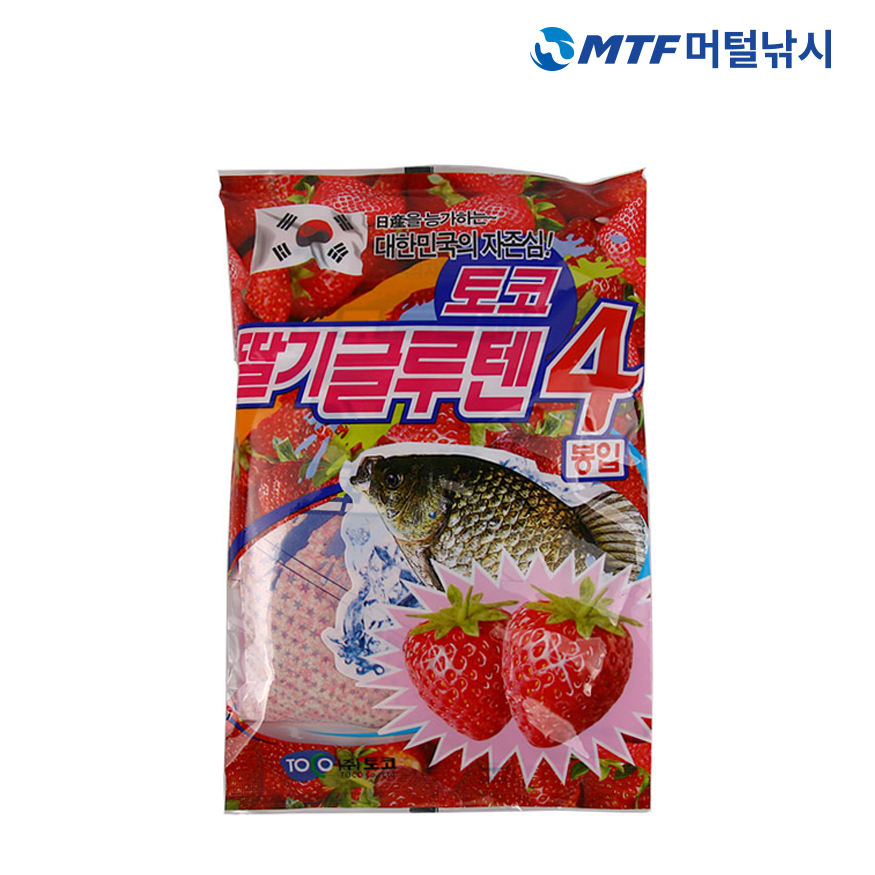토코 딸기 글루텐 4봉입 민물 낚시 떡밥 미끼 - 상세 이미지 4