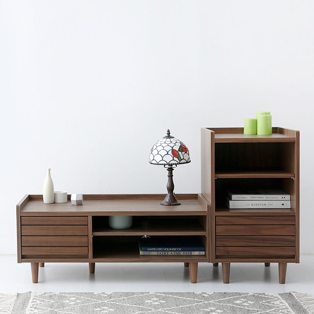 OSLON TV거실장 3790 TWM3790L 900x398x370mm, 미들브라운 9130.9169 이미지 8