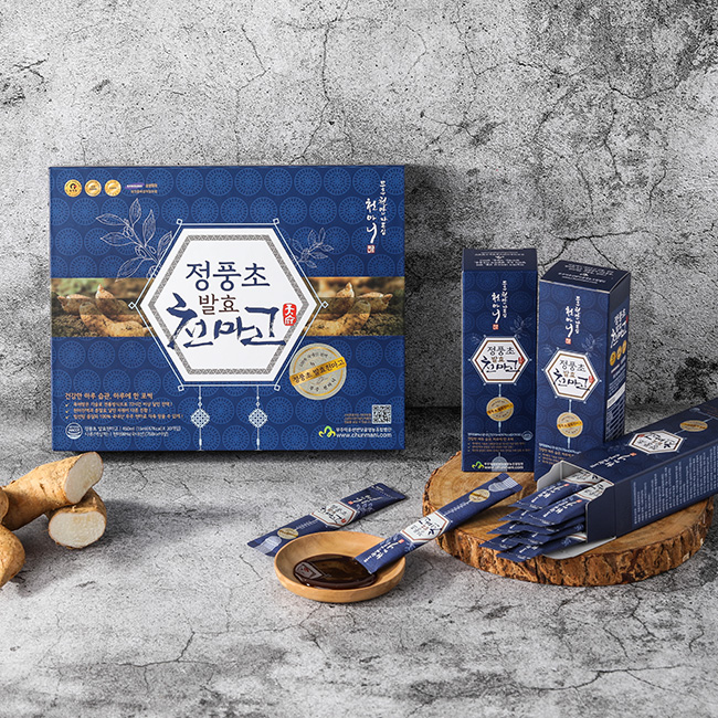 [천마니] 진짜 정성으로 만든 먹기 편한 정풍초 발효 천마고 스틱형 무주천마 선물세트 - 상품 이미지