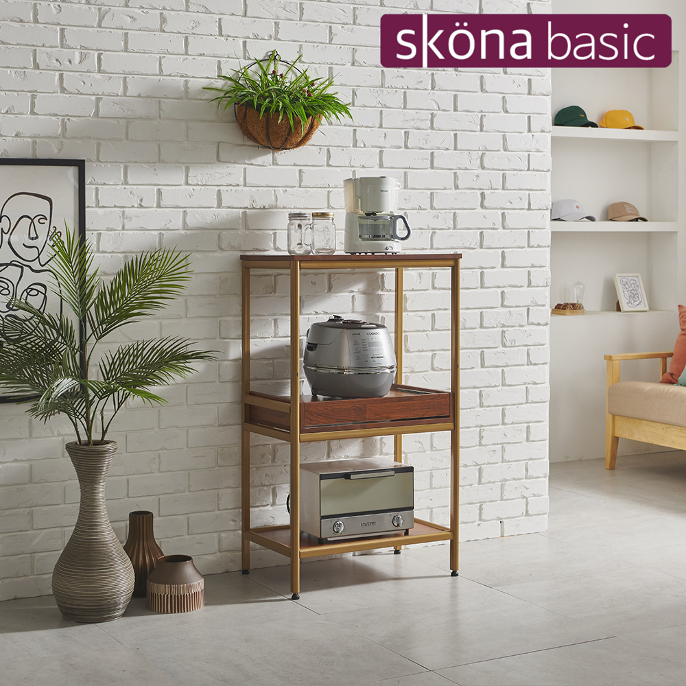 스코나 비지트 스틸 렌지대 주방 수납장 밥솥선반 정수기다이 부엌 틈새장