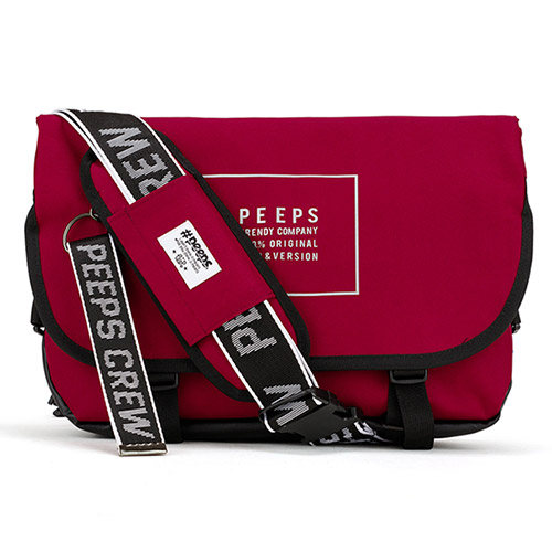 PEEPS Esential Messenger Bag 유스메신저백 Light_Burgundy