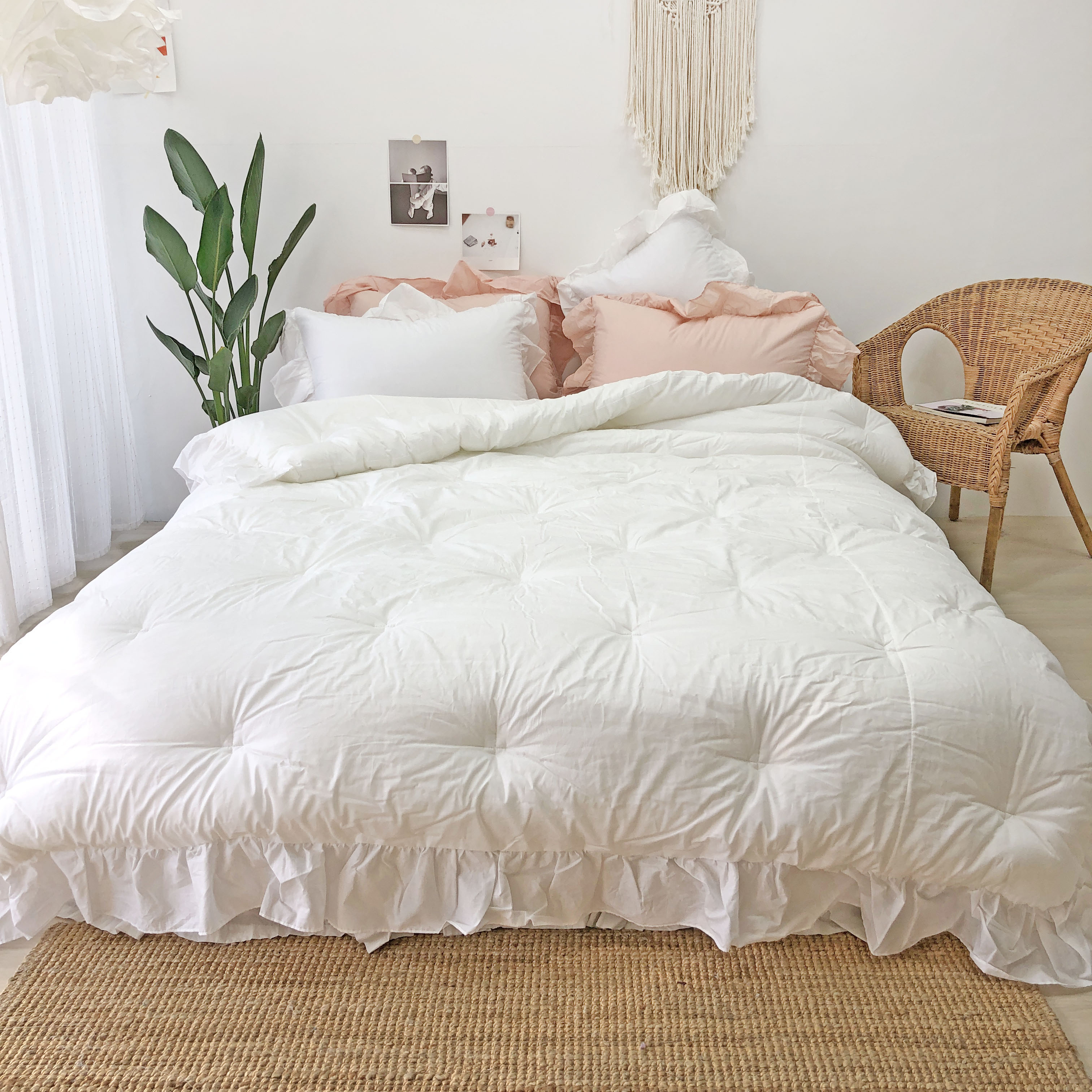 드레시한 프렌치 프릴 60수 아사 순면 침구 차렵 이불 S/SS