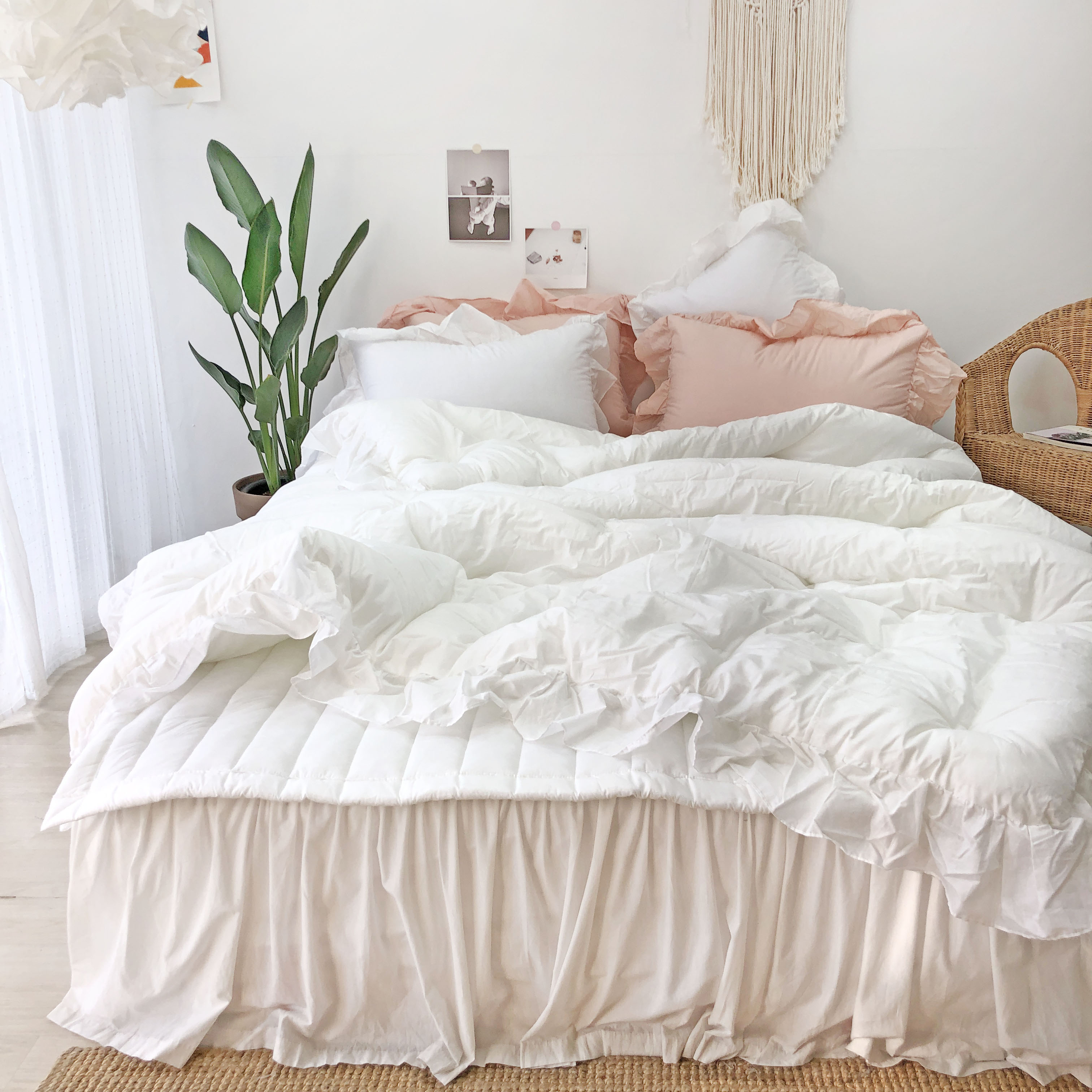 드레시한 프렌치 프릴 60수 아사 순면 침구 차렵 이불 S/SS