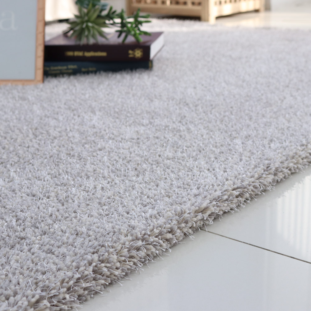 먼지없는 워셔블 장모 온감 러그 대형 거실 침실 원룸 루틴 그레이, 원형 200