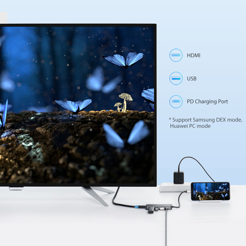 벤션 C타입 HDMI USB3.0 멀티 허브 CNBHB 이미지 8