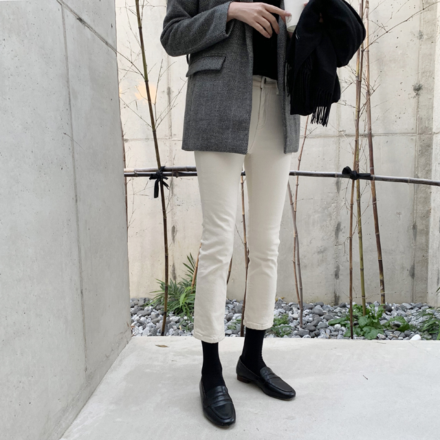슬림 청바지 겨울 청바지 기모 청바지 밴딩 청바지 데일리룩 청바지