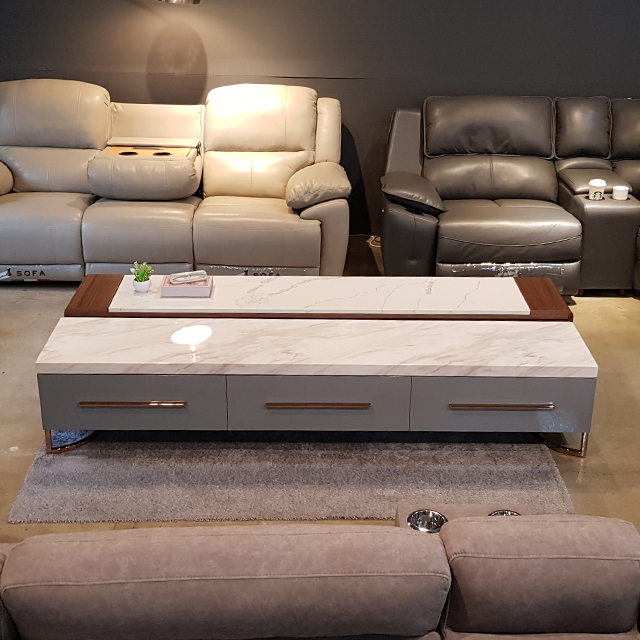 스코나 칼리온 대리석 2150 골드 스틸 거실장 티비장 TV다이