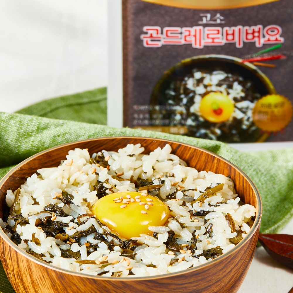 산채만 혼밥 반찬 아이간식 간편식 한끼식사 곤드레나물밥 비빔소스 고소한맛 80g - 상세 이미지 4