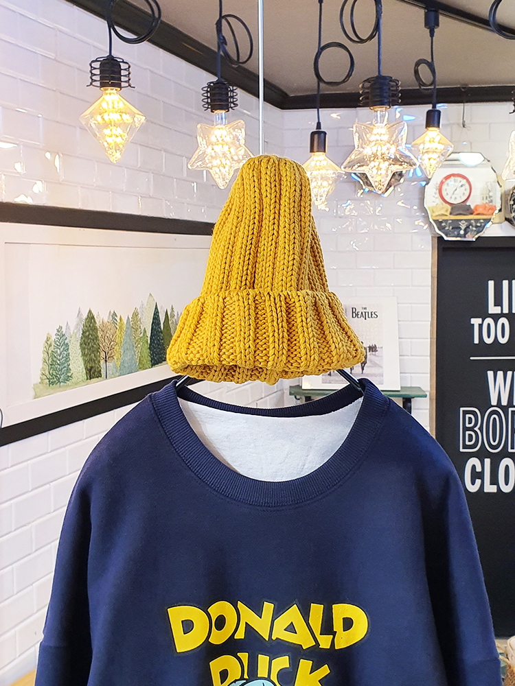 골지 니트 비니 모자