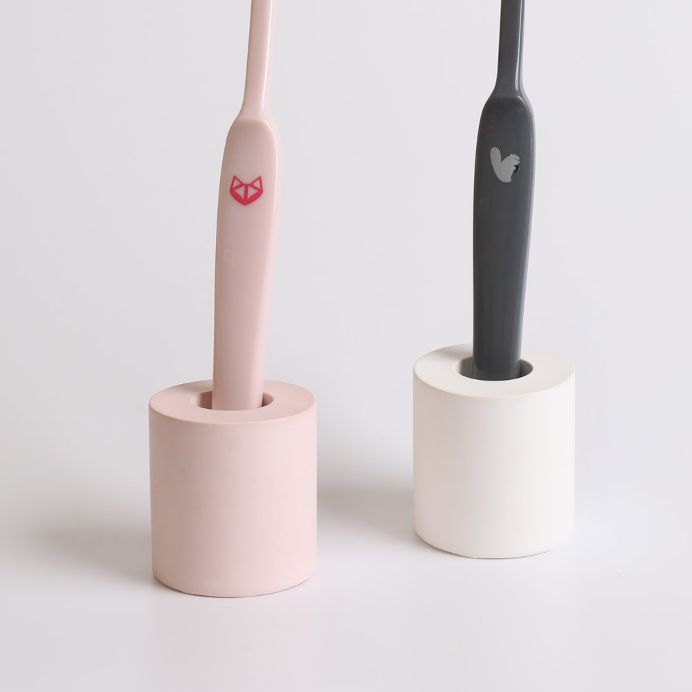 노르디코 규조토 칫솔꽂이 핑크 화이트 - 상품 이미지