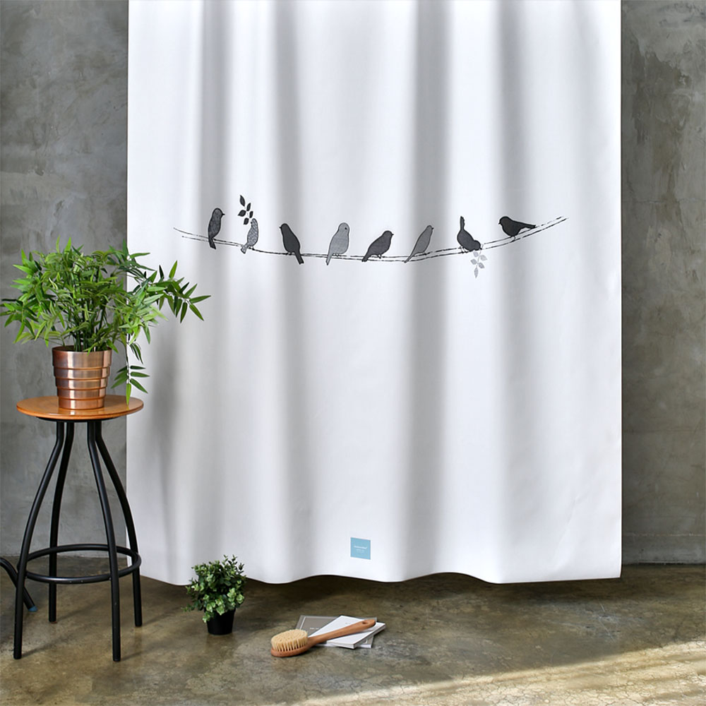 원세븐나인 아트워크 샤워커튼 버드 레스트 M