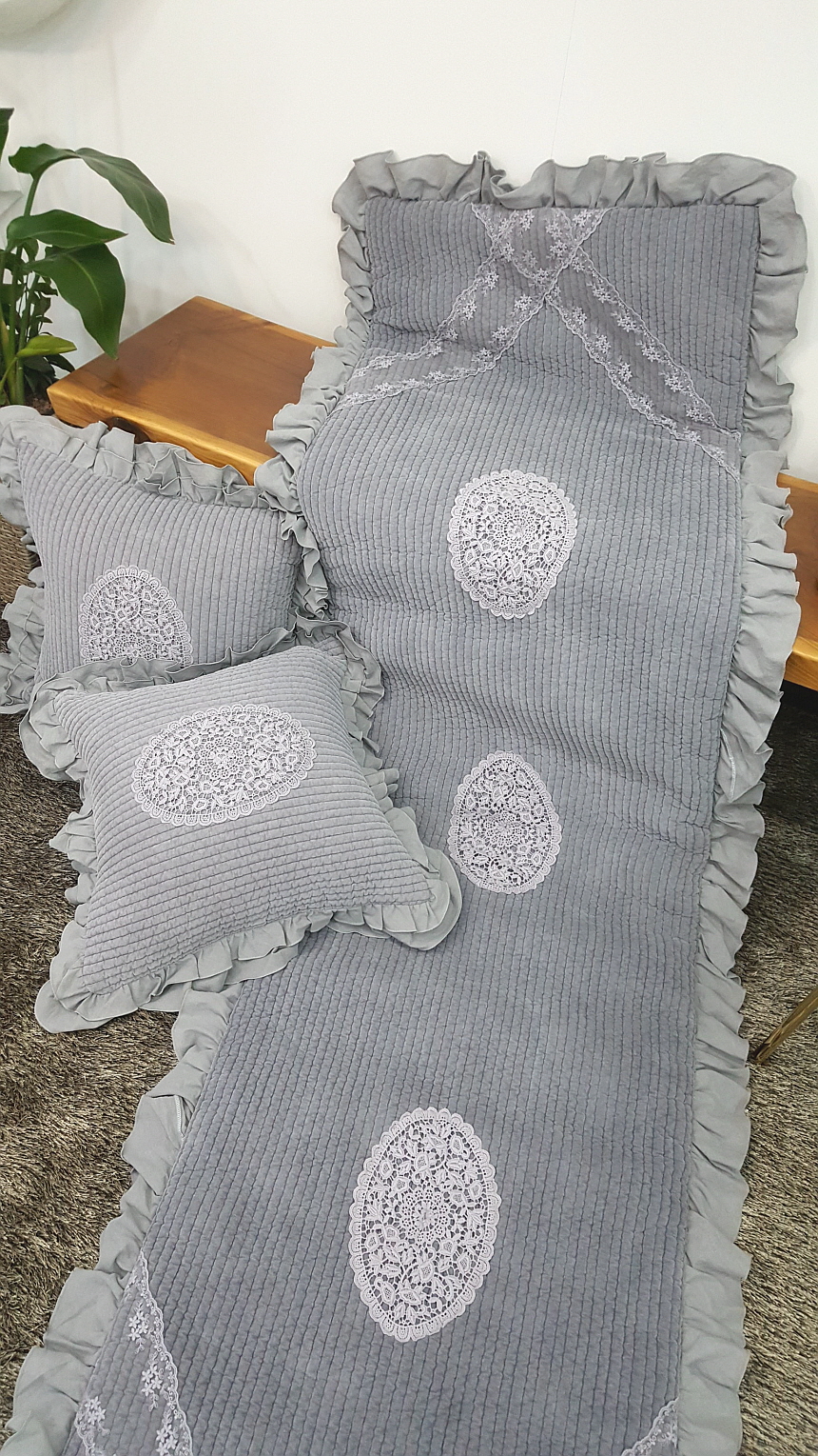 오월 모니카 프릴 골덴 쇼파패드 3인용 4인용 돌쇼파 패드 맞춤