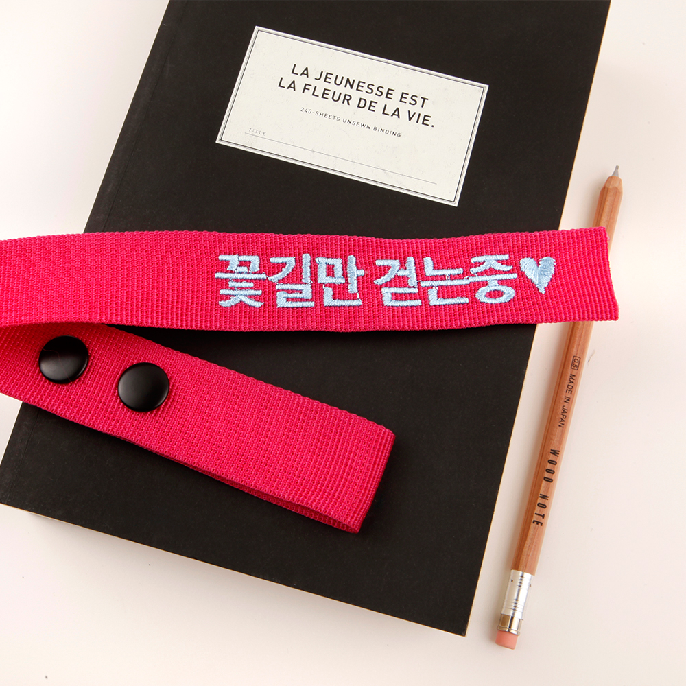 [주문제작]자수네임택심플텍스트 purple 주황 - 상세 이미지 3