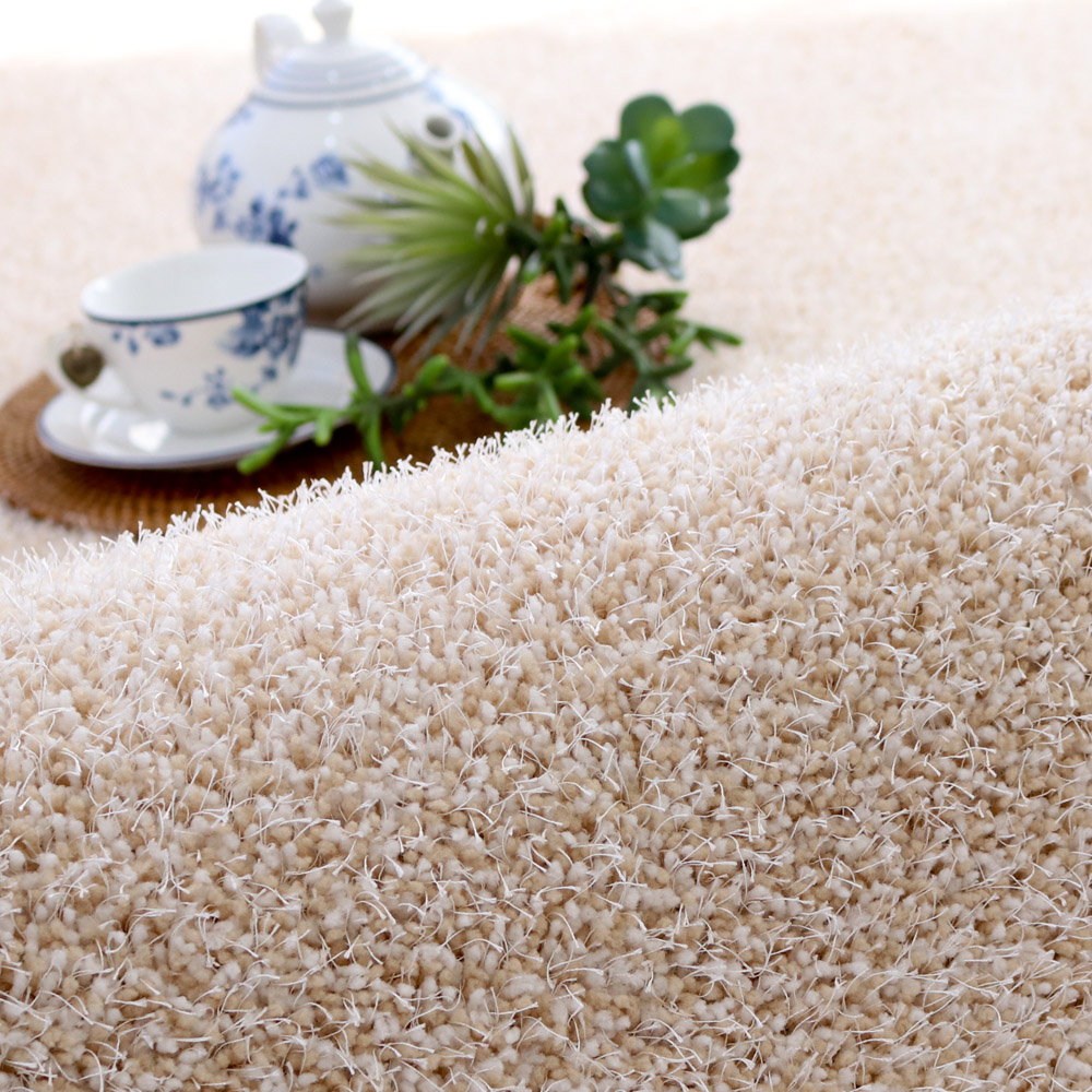 먼지없는 워셔블 장모 온감 러그 대형 거실 침실 원룸 루틴 아이보리, 150x200