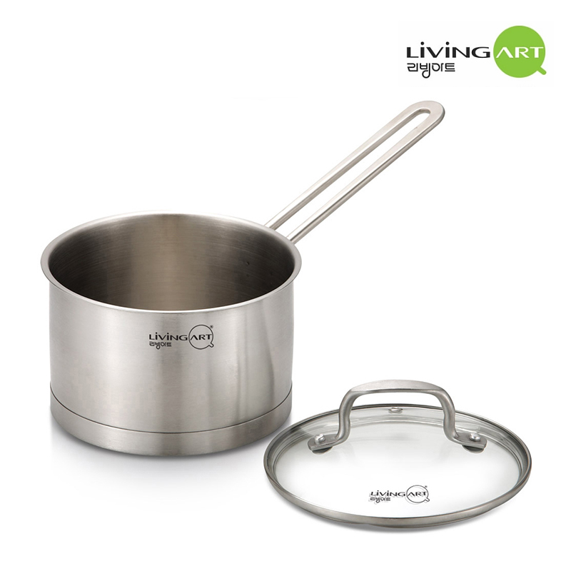 리빙아트 에센셜 인덕션 스텐 냄비 편수 16cm - 메인 이미지