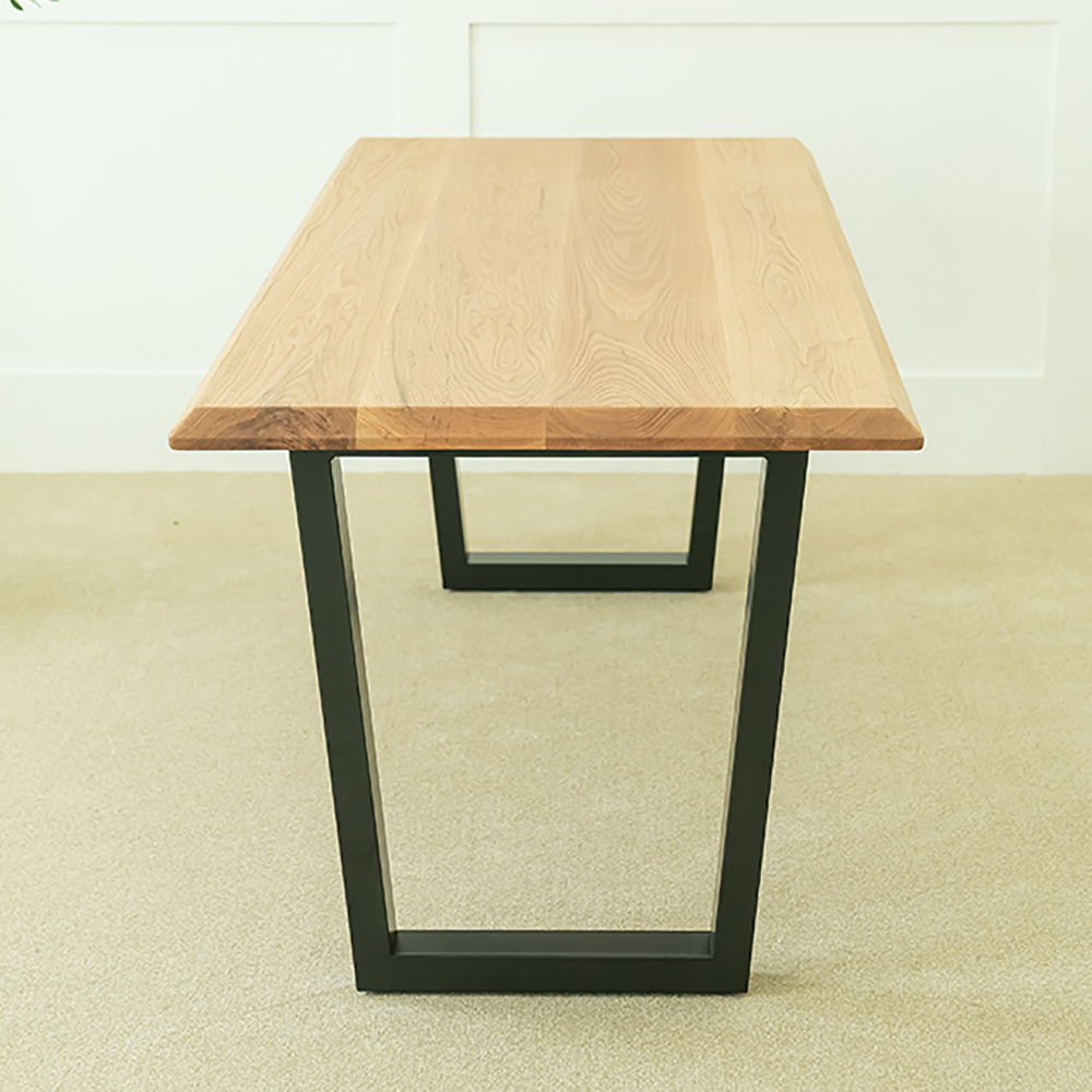 옐로우라이트 오크우드슬랩 오크 원목 식탁 다이닝 화이트오크 카페 테이블 맞춤제작 스타벅스식탁