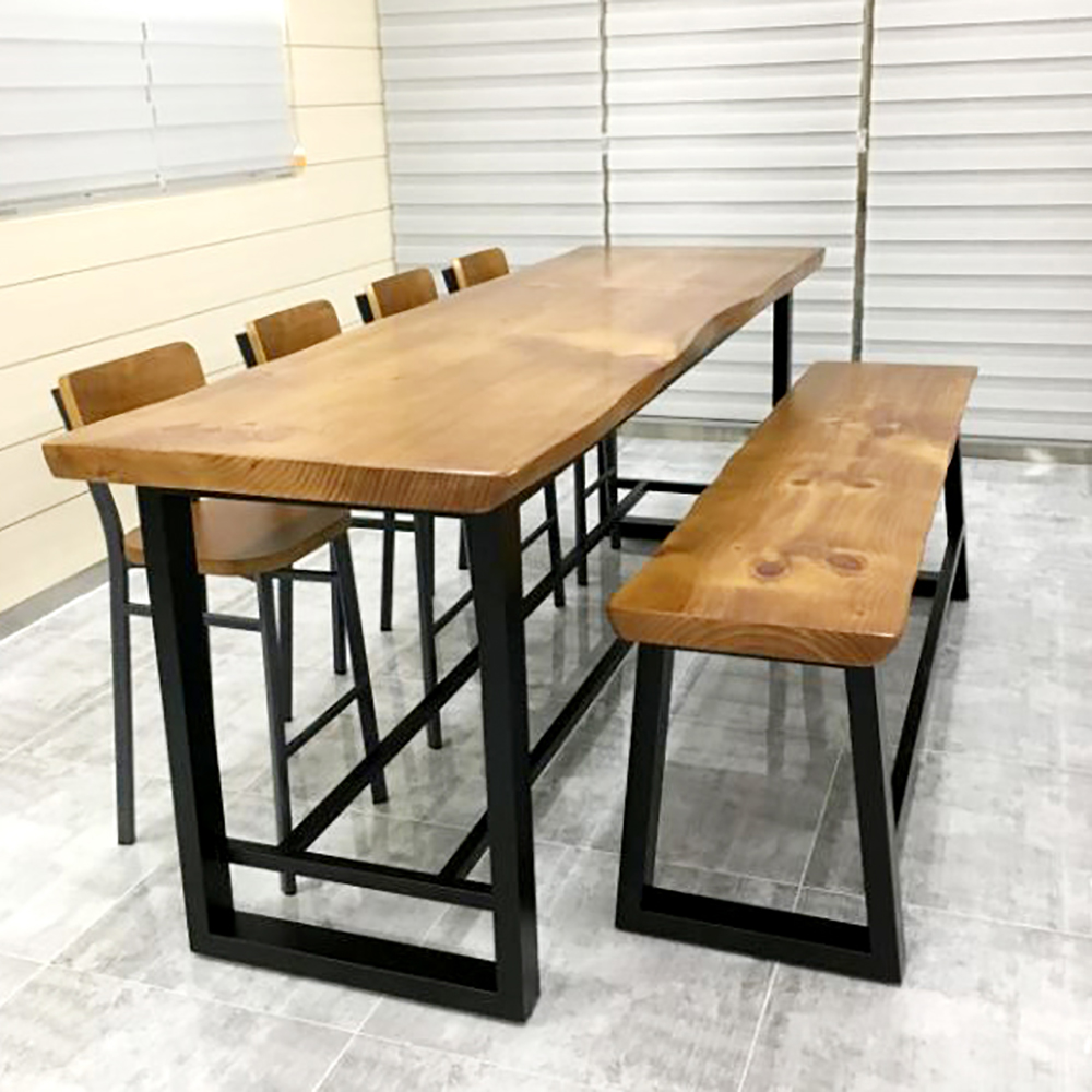 [뉴송 우드슬랩] 오피스 테이블 / H다리  오피스책상 (홈카페 스타벅스테이블)