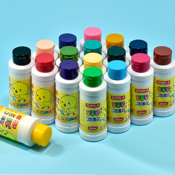 동아 노랑병아리 딩동댕 그림물감 대용량 200ml