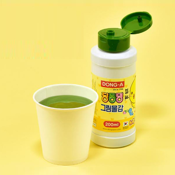 동아 노랑병아리 딩동댕 그림물감 대용량 200ml - 상세 이미지 2