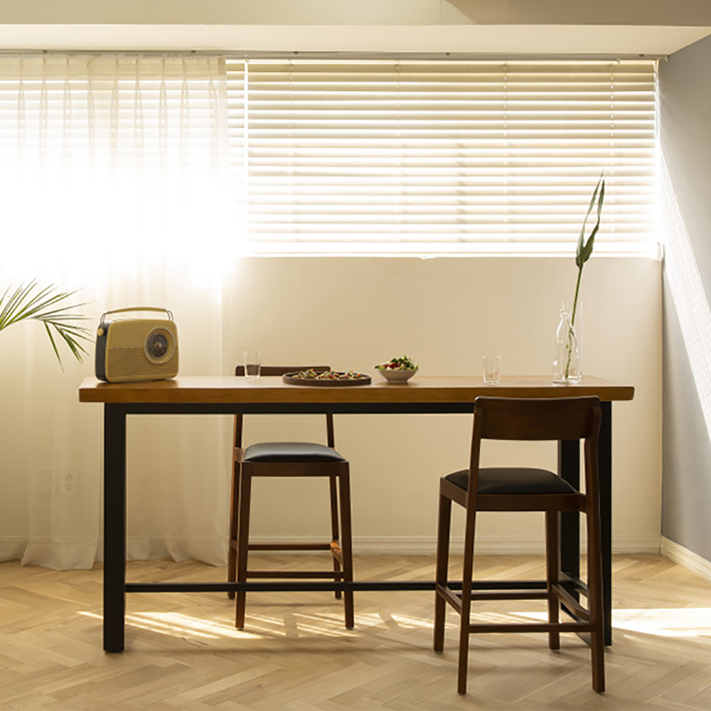 옐로우라이트 스타벅스 홈바테이블 원목 다이닝 카페 식탁 테이블