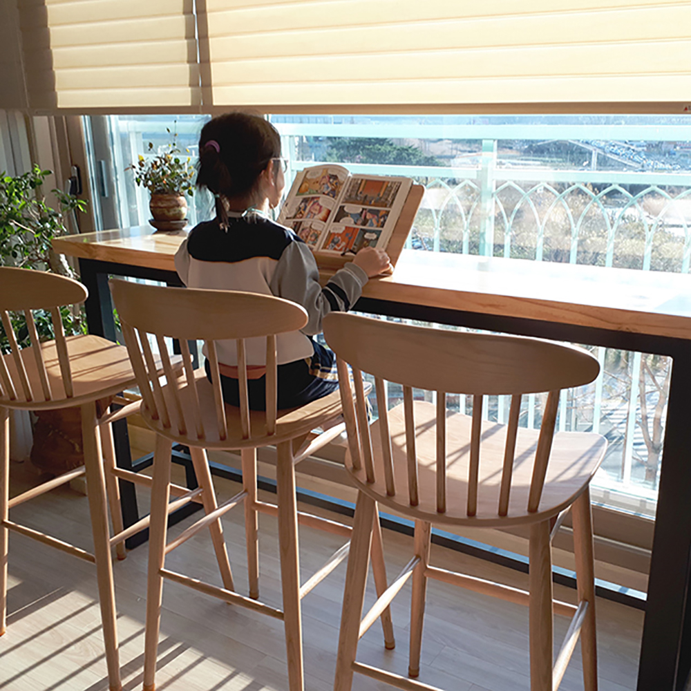 옐로우라이트 스타벅스 홈바테이블 원목 다이닝 카페 식탁 테이블