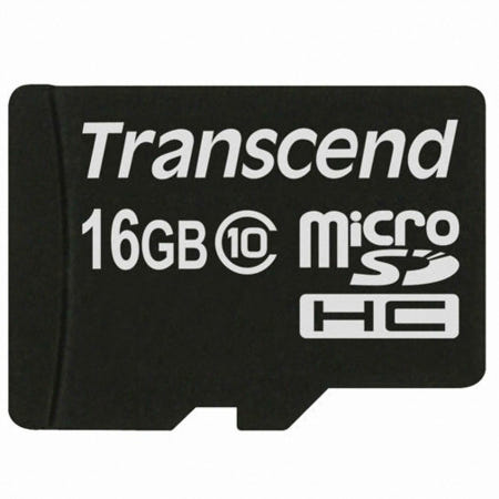 트랜센드 트랜센드  Micro SDHC(T-Flash) 16GB Class 10 (CT정품) 어댑터 미포함